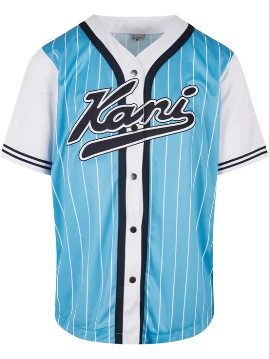 Foto van product Karl Kani Shirt 'Varsity' lichtblauw / zwart / wit