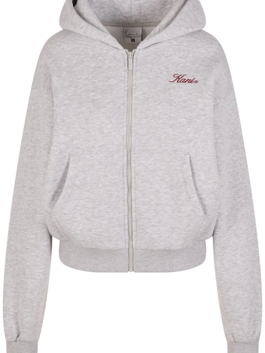 Foto van product Karl Kani Sweatvest grijs gemêleerd / pastelrood / donkerrood