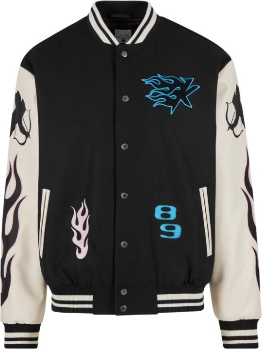 Foto van product Karl Kani Tussenjas 'Amor Flames' azuur / rosa / zwart / offwhite