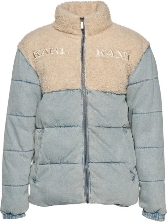 Foto van product Karl Kani Winterjas beige / blauw denim / wit