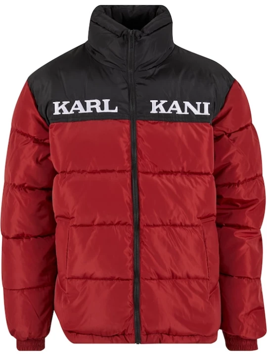Foto van product Karl Kani Winterjas 'Essential' donkerrood / zwart / wit