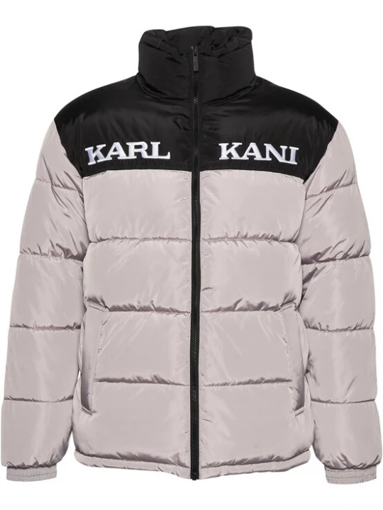 Foto van product Karl Kani Winterjas 'Essential' lichtgrijs / zwart / wit