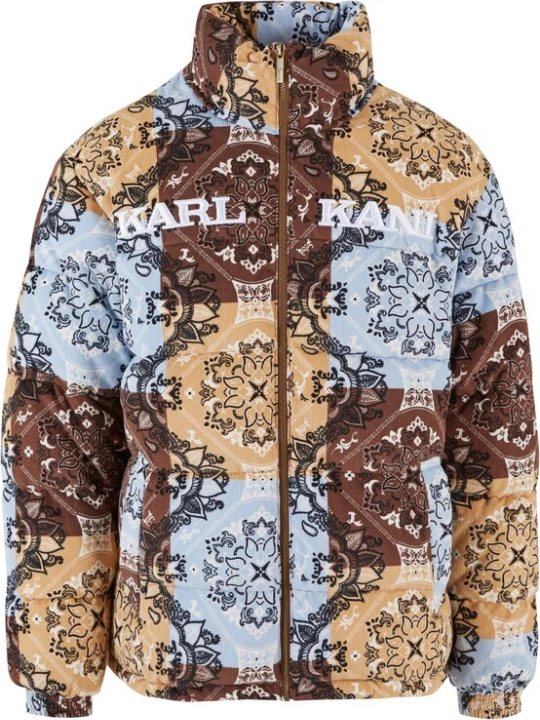 Foto van product Karl Kani Winterjas sand / lichtblauw / chocoladebruin / wit