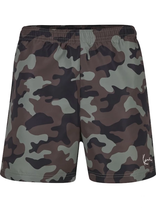 Foto van product Karl Kani Zwemshorts chocoladebruin / pastelgroen / zwart / wit
