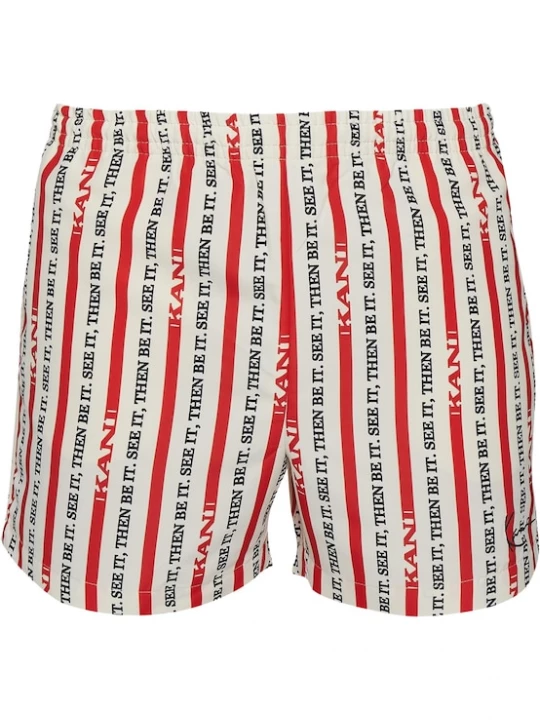 Foto van product Karl Kani Zwemshorts rood / zwart / wit
