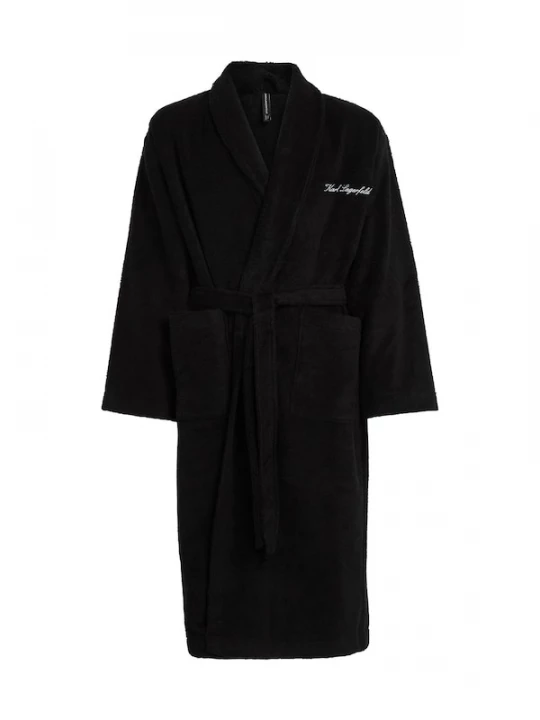 Foto van product Karl Lagerfeld Badjas lang zwart / wit