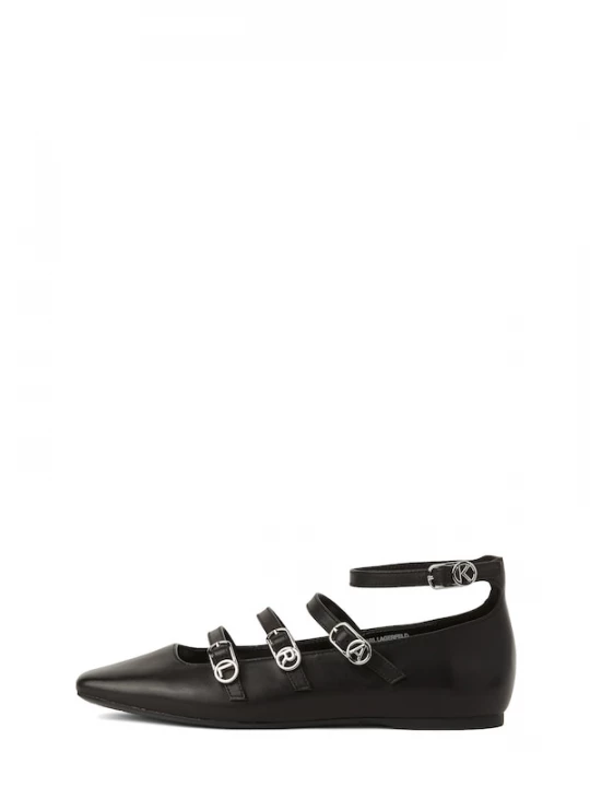 Foto van product Karl Lagerfeld Ballerina met riempjes zwart