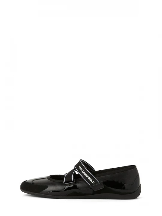 Foto van product Karl Lagerfeld Ballerina met riempjes zwart / wit
