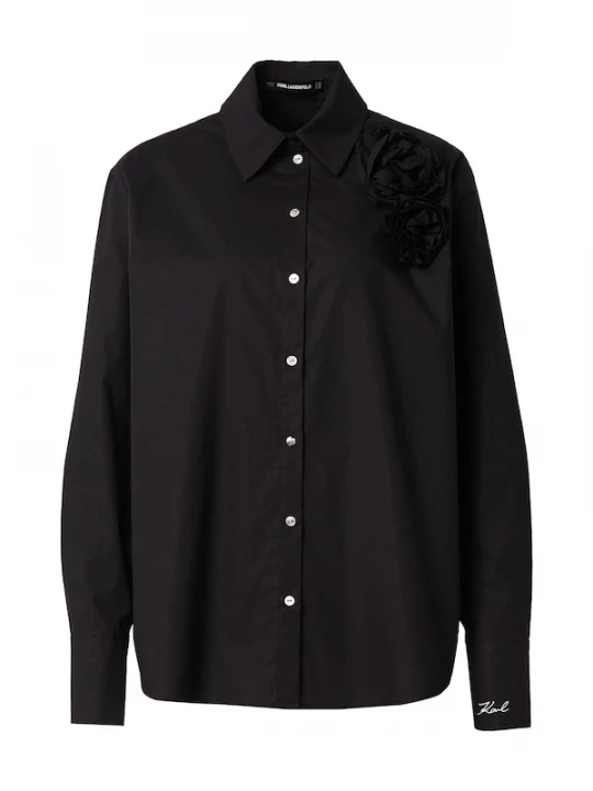 Foto van product Karl Lagerfeld Blouse 'FLOWER POPLIN' zwart