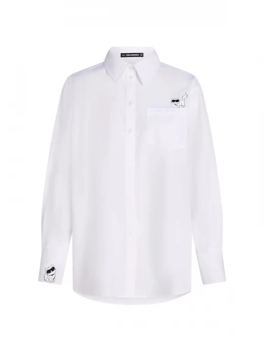 Foto van product Karl Lagerfeld Blouse 'Ikon Choupette' zwart / wit