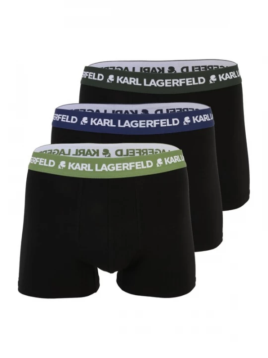 Foto van product Karl Lagerfeld Boxershorts donkerblauw / olijfgroen / zwart / wit