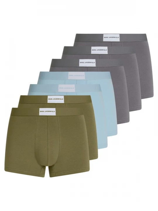 Foto van product Karl Lagerfeld Boxershorts 'ESSENTIAL' lichtblauw / grijs / olijfgroen