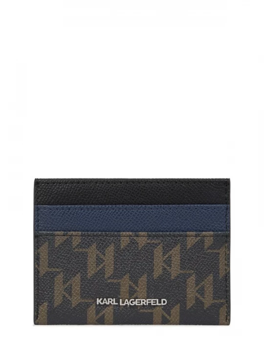 Foto van product Karl Lagerfeld Etui 'Monogram' blauw / bruin / lichtbruin / zwart