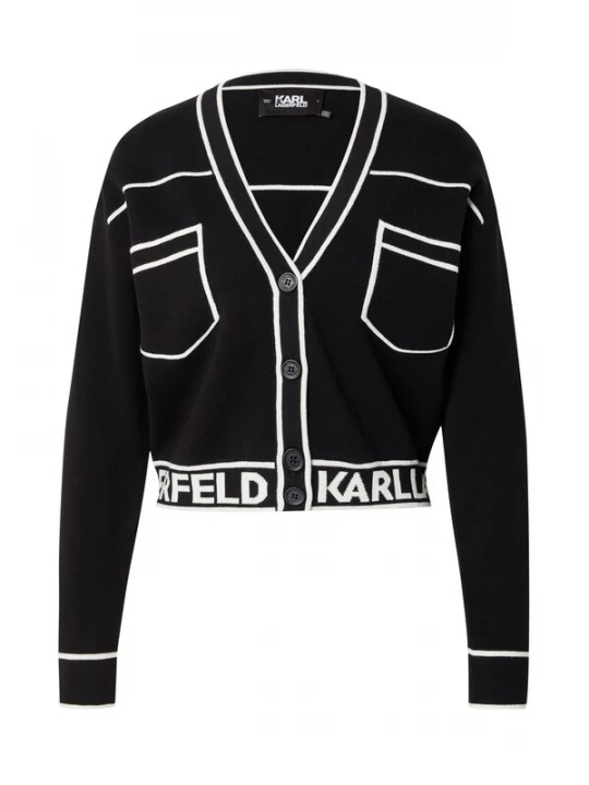 Foto van product Karl Lagerfeld Gebreid vest zwart / wit