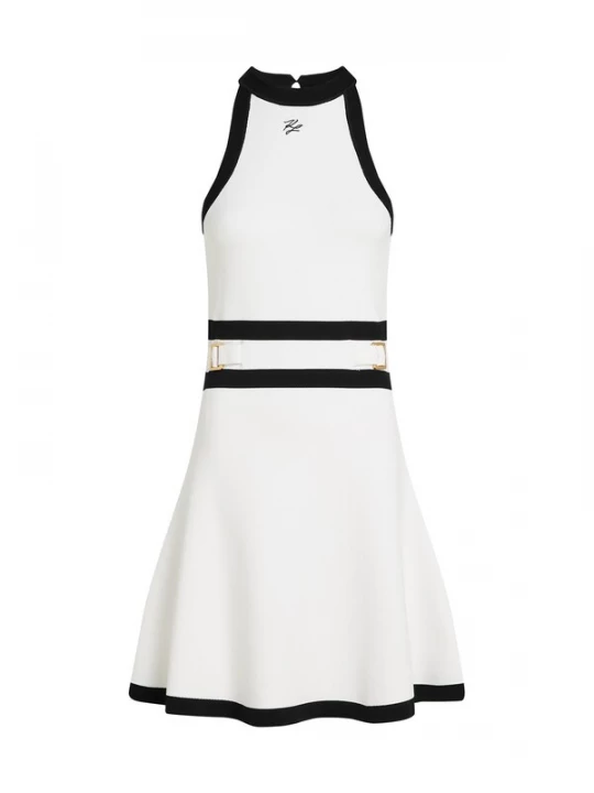 Foto van product Karl Lagerfeld Gebreide jurk 'DNA BELTED ' zwart / wit