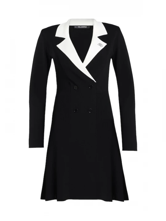 Foto van product Karl Lagerfeld Gebreide jurk zwart / wit