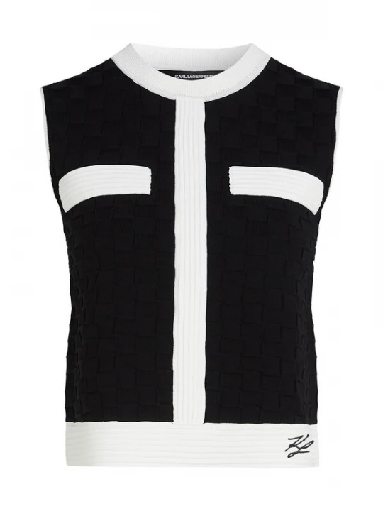 Foto van product Karl Lagerfeld Gebreide top zwart / wit