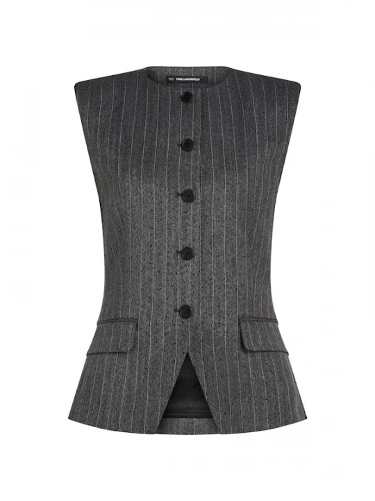 Foto van product Karl Lagerfeld Gilet grijs / wit