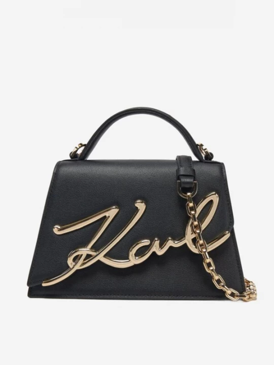 Foto van product Karl Lagerfeld Handtas 'Karl Lagerfeld Sac Bandoulière Essentials Noir / Gold' zwart
