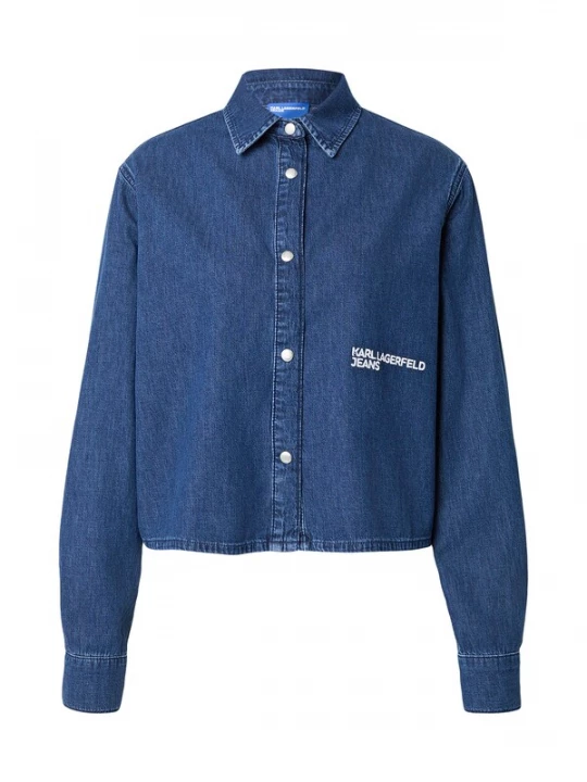Foto van product KARL LAGERFELD JEANS Blouse blauw denim / wit