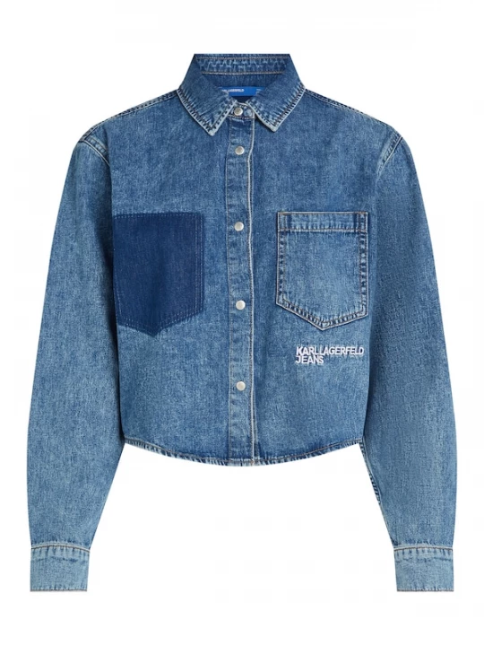 Foto van product KARL LAGERFELD JEANS Blouse blauw / wit