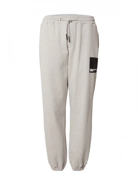 Foto van product KARL LAGERFELD JEANS Broek grijs gemêleerd / zwart / wit