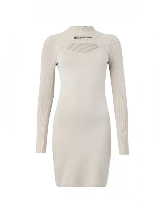 Foto van product KARL LAGERFELD JEANS Gebreide jurk beige