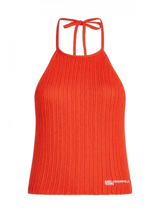 Foto van product KARL LAGERFELD JEANS Gebreide top oranjerood
