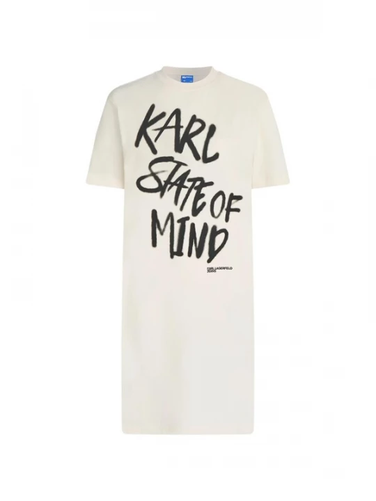Foto van product KARL LAGERFELD JEANS Jurk zwart / offwhite