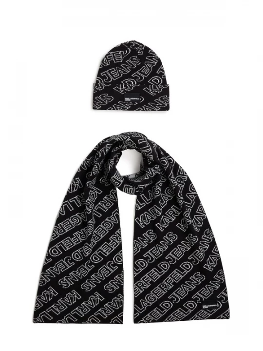 Foto van product KARL LAGERFELD JEANS Muts zwart / wit