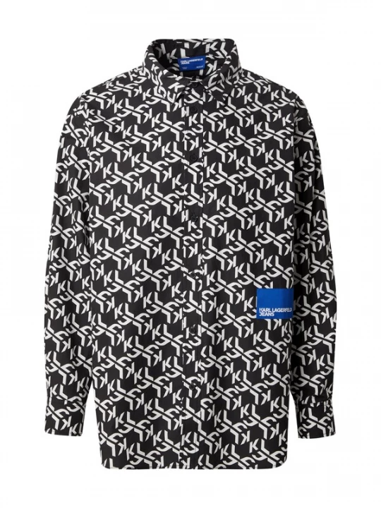Foto van product KARL LAGERFELD JEANS Overhemd zwart / wit