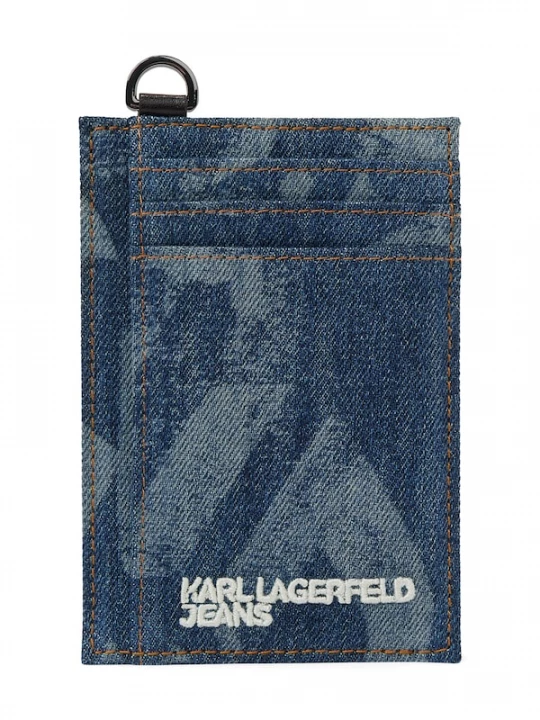 Foto van product KARL LAGERFELD JEANS Portemonnee blauw denim / wit