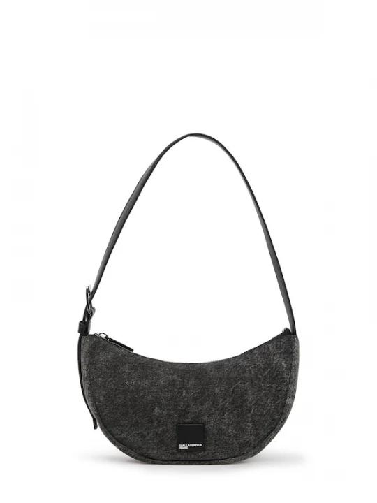 Foto van product KARL LAGERFELD JEANS Schoudertas black denim / wit