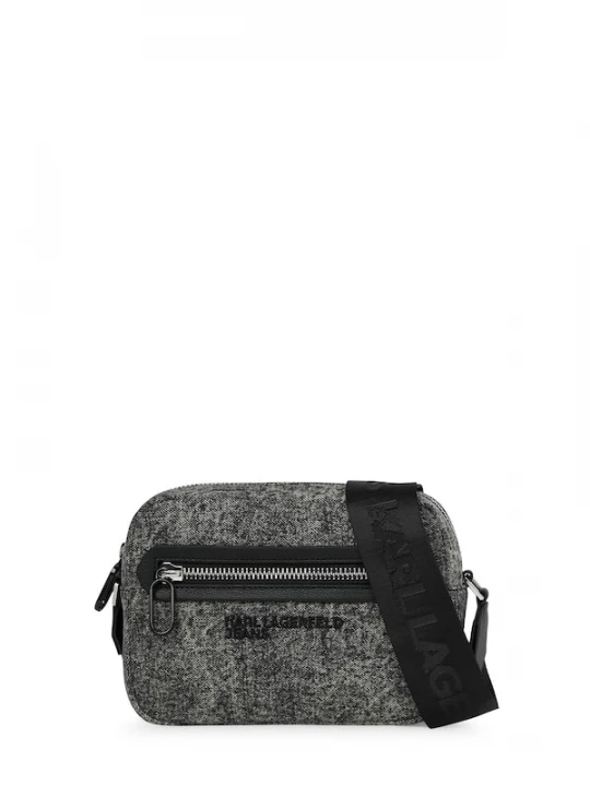 Foto van product KARL LAGERFELD JEANS Schoudertas 'Essential' zwart / zwart gemêleerd