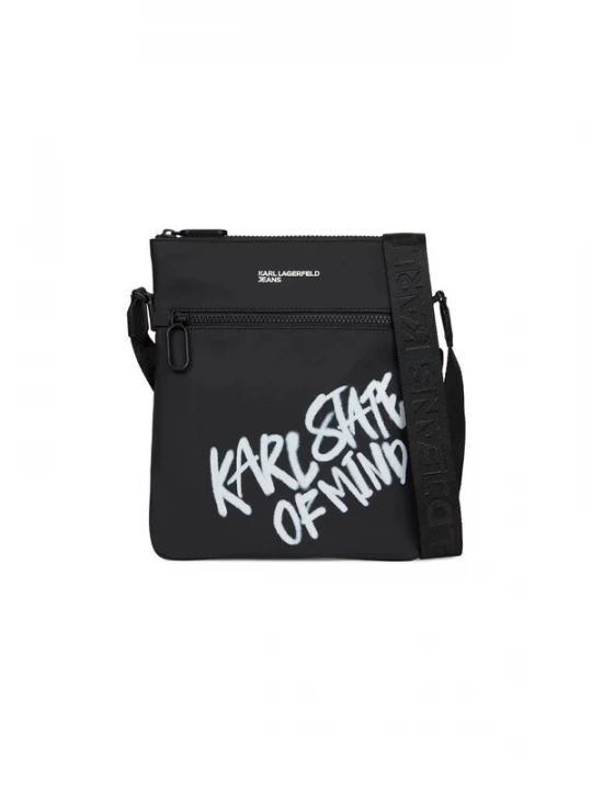 Foto van product KARL LAGERFELD JEANS Schoudertas 'Karl Quote' zwart / wit