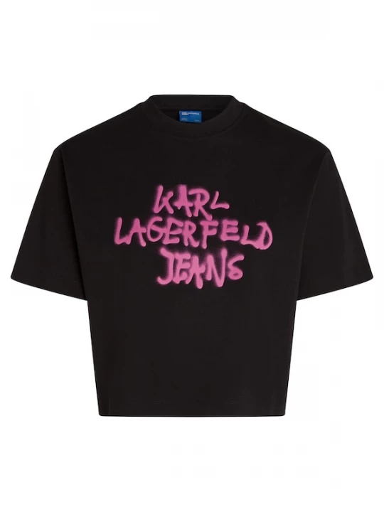 Foto van product KARL LAGERFELD JEANS Shirt fuchsia / zwart