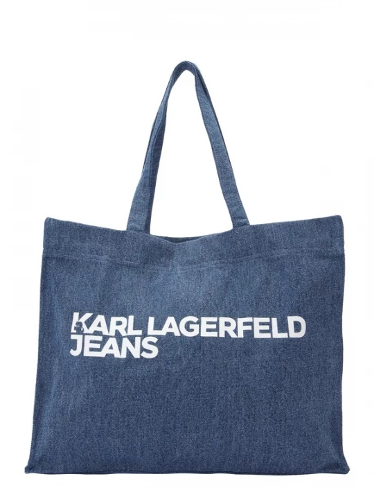 Foto van product KARL LAGERFELD JEANS Shopper blauw denim / wit