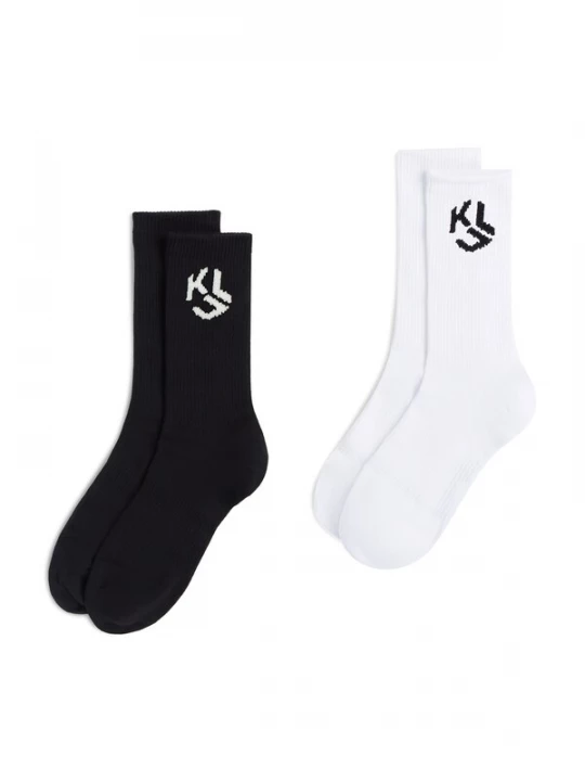 Foto van product KARL LAGERFELD JEANS Sokken ' Mittellange Socken mit Monogramm – 2er-Set ' wit