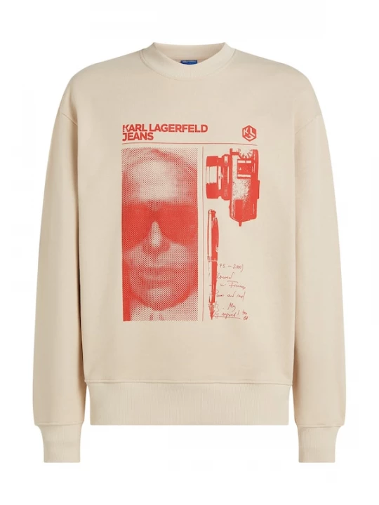 Foto van product KARL LAGERFELD JEANS Sweatshirt beige / bloedrood