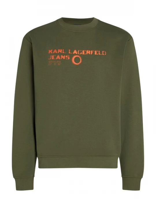 Foto van product KARL LAGERFELD JEANS Sweatshirt donkergroen / oranje