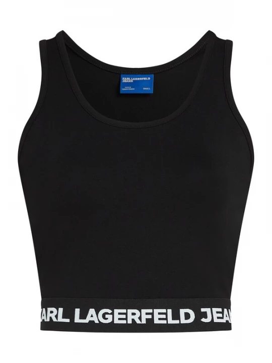 Foto van product KARL LAGERFELD JEANS Top 'Milano' zwart / wit