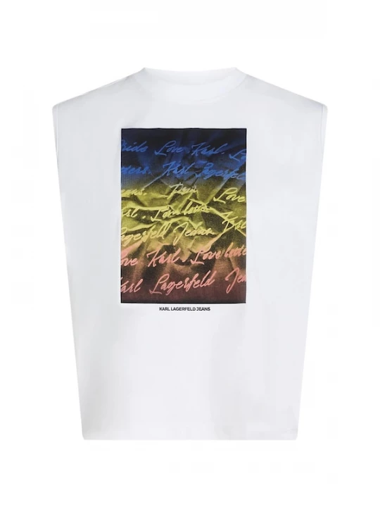 Foto van product KARL LAGERFELD JEANS Top navy / honing / lichtrood / wit