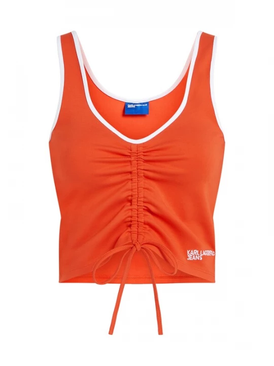 Foto van product KARL LAGERFELD JEANS Top oranjerood / wit