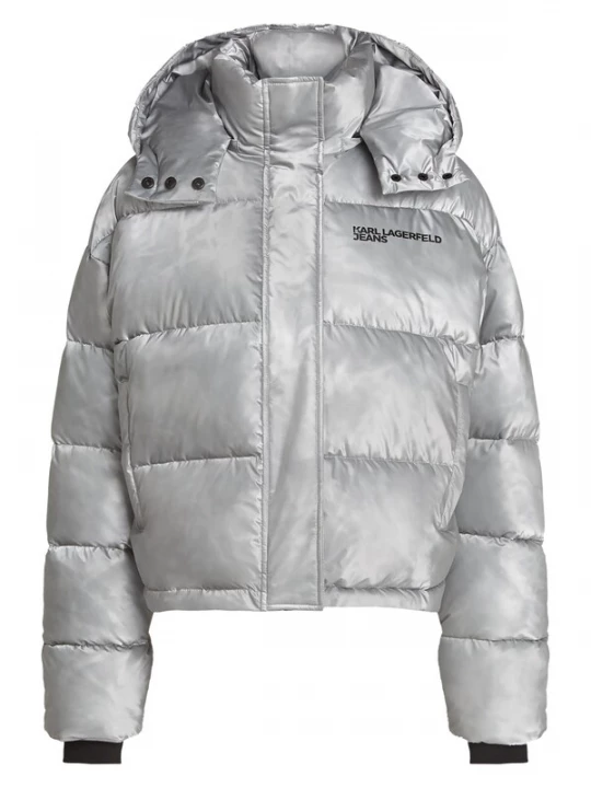 Foto van product KARL LAGERFELD JEANS Winterjas zilvergrijs / zwart