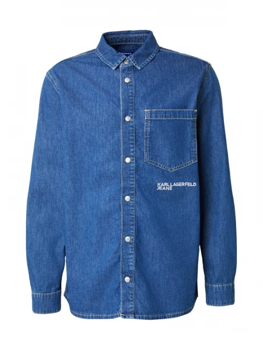 Foto van product Karl Lagerfeld Overhemd blauw denim / wit
