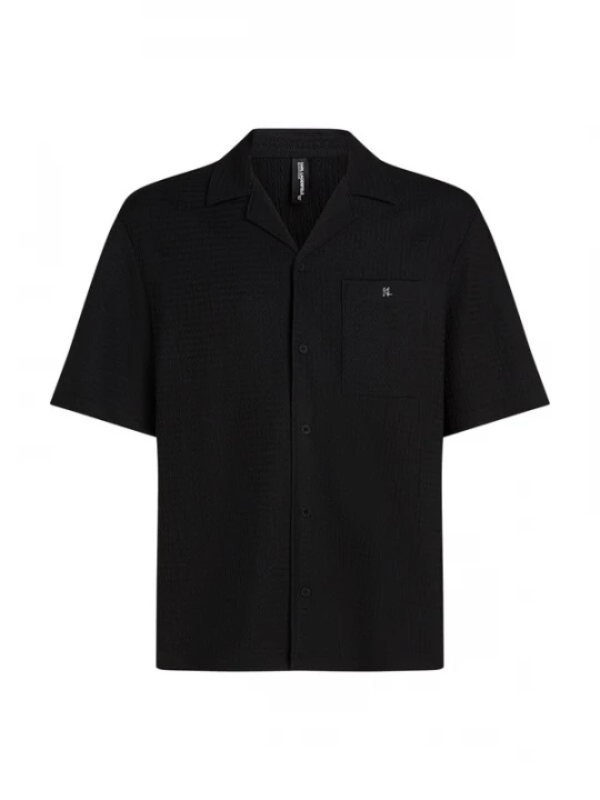 Foto van product Karl Lagerfeld Overhemd ' Strukturiertes Strand-Shirt ' zwart