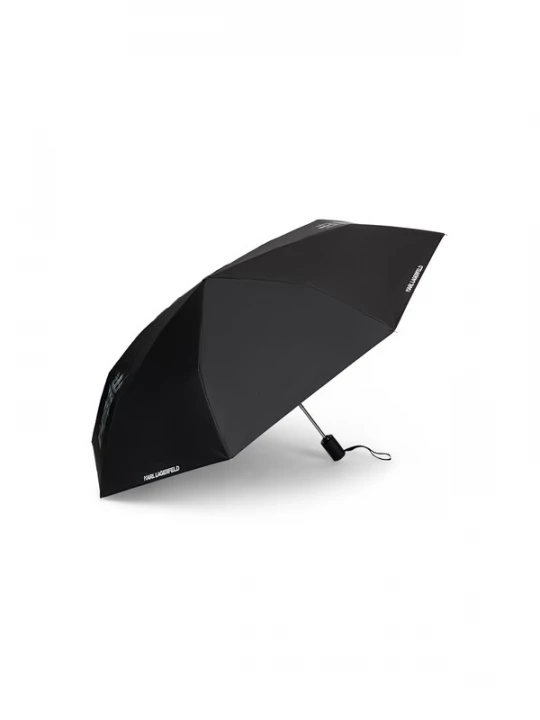 Foto van product Karl Lagerfeld Paraplu ' Kleiner Regenschirm mit Maison de Karl-Illustration ' zwart