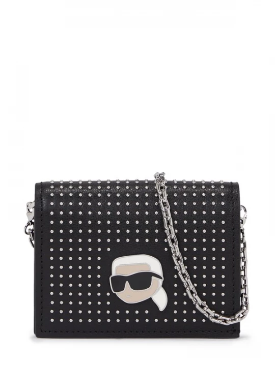 Foto van product Karl Lagerfeld Portemonnee 'Ikonik 2.0' beige / zwart / zilver / wit