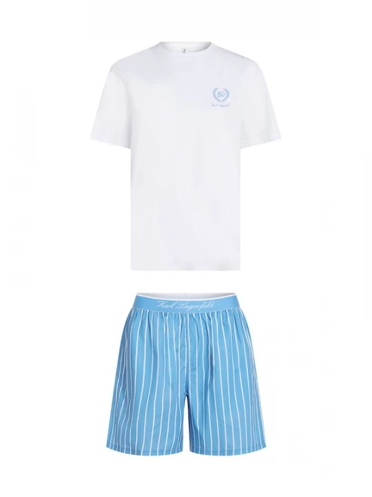 Foto van product Karl Lagerfeld Pyjama kort blauw / wit