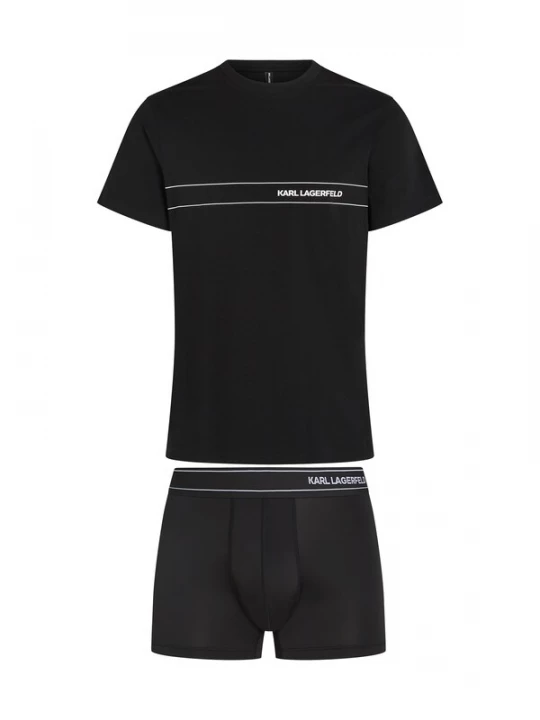 Foto van product Karl Lagerfeld Pyjama kort zwart / wit
